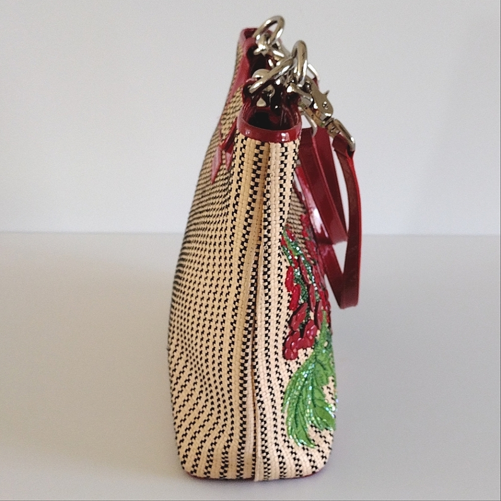 Isabella Fiore embroidered floral appliqued beaded bag - Picture 3 of 12